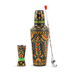 Hand Painted Cocktail Maker Set:  Black Magic