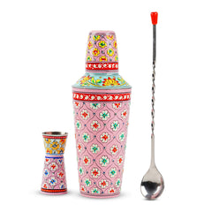 Hand Painted Cocktail Shaker Set  : Cosmopolitan