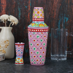 Hand Painted Cocktail Shaker Set  : Cosmopolitan