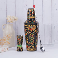 Hand Painted Cocktail Maker Set:  Black Magic