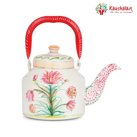 Kaushalam Hand Painted Stainless Steel Induction Cook Top Tea Pot