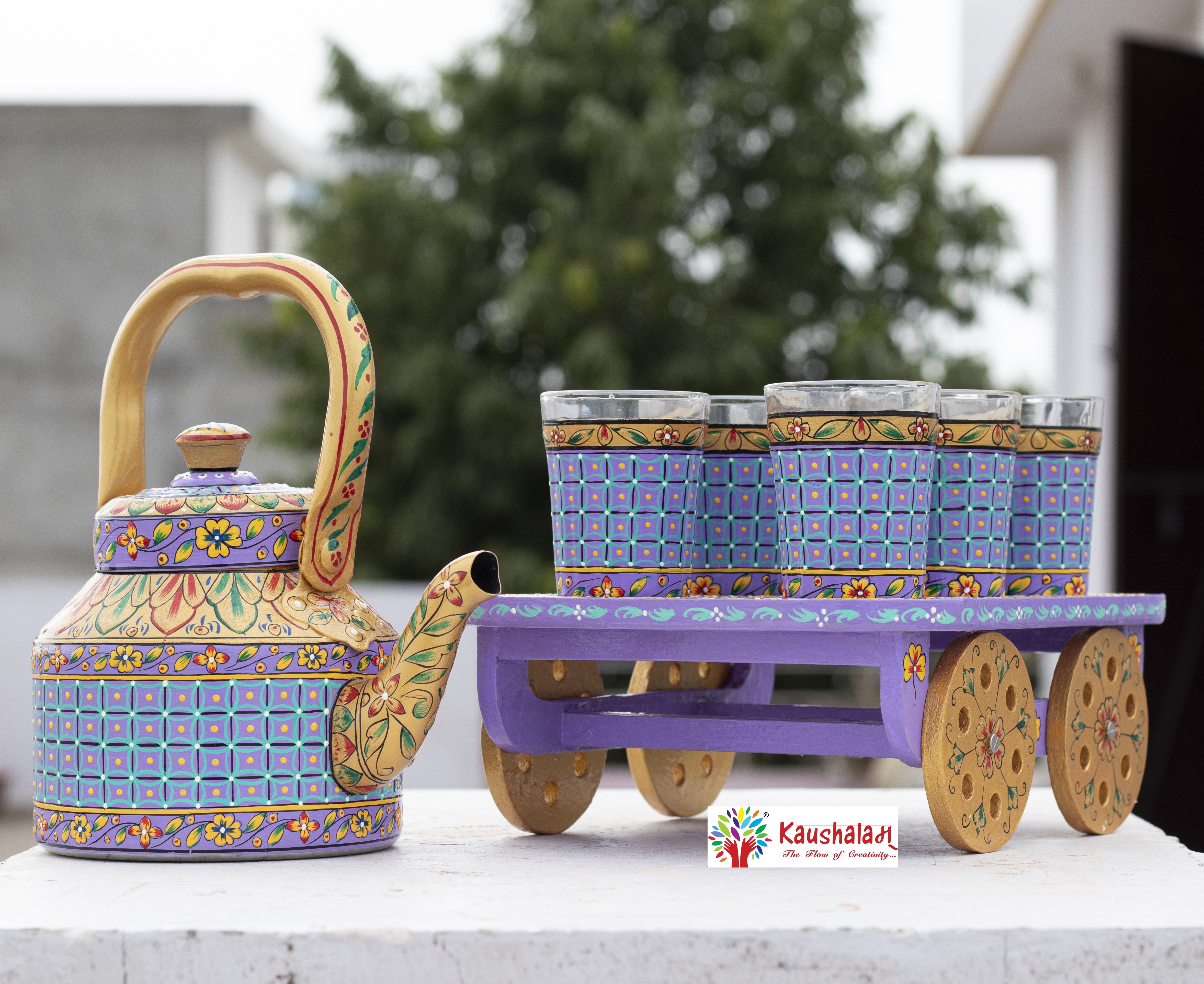 Hand Painted Tea Kettle : Black Beauty, Chai Kettle, Traditional Indian Tea  Pot, Black Mughal Painting Kettle, Birthday Gift 